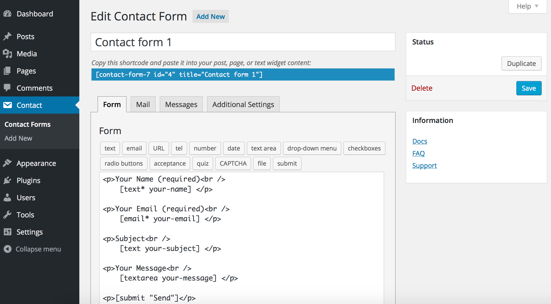 I. ATO-CMT Contact Form Plugin
